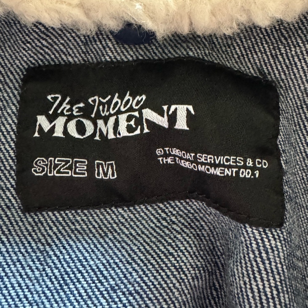 The Tubbo Moment Jacket – Medium, Blue Denim, By the Sea Scene, Full Zip Trucker - Picture 5 of 6